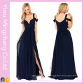 Plus Size Lady Sexy Spaghetti Strap Chiffon Abendkleid